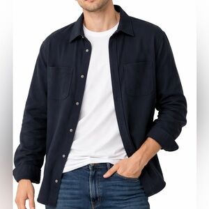 Joe Fresh Navy Shirt Snap Closure NWT Mens XL Casual Outdoor Office cotton blend